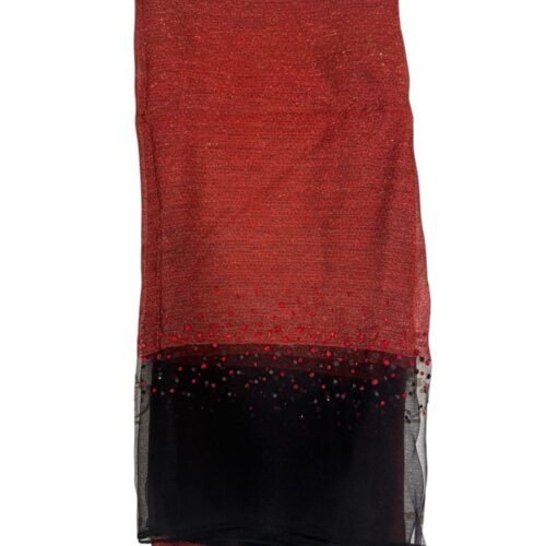 سكارف حرير أورغانزا - أحمر